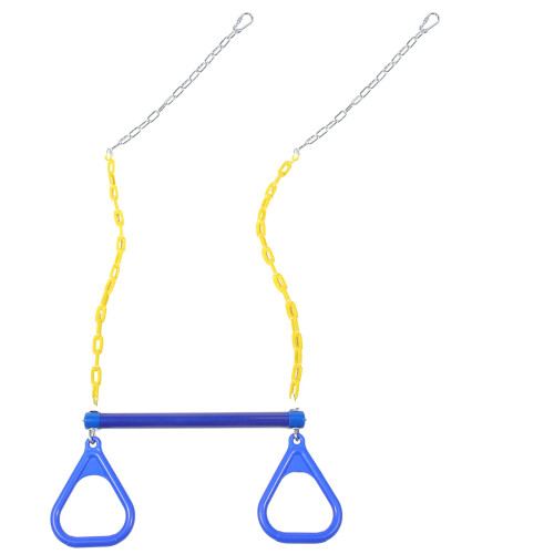 2Pcs Kids Gymnastic Rings Orange Plastic Exercise Rings for Swing Sets 1