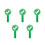 5Pièces Paddles Réutilisables Bois Multi Couleurs Jugement Jeu Classe 5