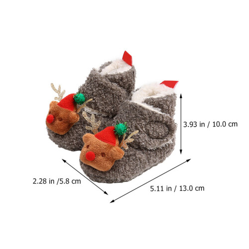 2Paires Chaussures Stylées Bébé Coton Semelle Douce Antidérap 1