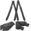 3Pcs Dark Grey Elastic Suspenders for Men Heavy Duty Adjustable Clips 11