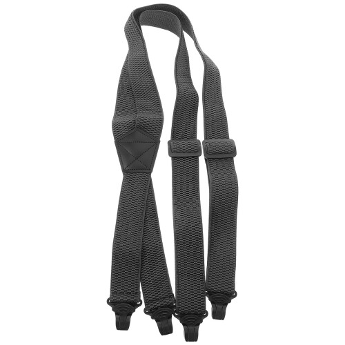 3Pcs Dark Grey Elastic Suspenders for Men Heavy Duty Adjustable Clips 1