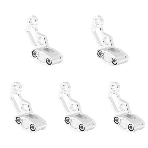 5Pièces Colliers Argentés Alliage Aluminium Multi-Modèles 2