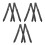 3Pcs Dark Grey Elastic Suspenders for Men Heavy Duty Adjustable Clips 7