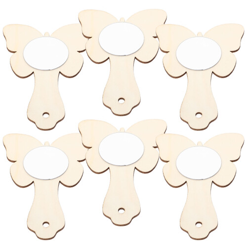 40Pièces Mini En Bois Beige, Accessoires DIY Artisanaux 1