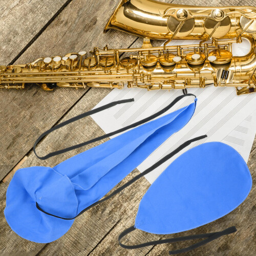 4Pièces Chiffons Bleus Pour Et Nettoyage Saxophone Polyvalent 2