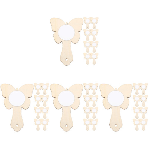 40Pièces Mini En Bois Beige, Accessoires DIY Artisanaux 2