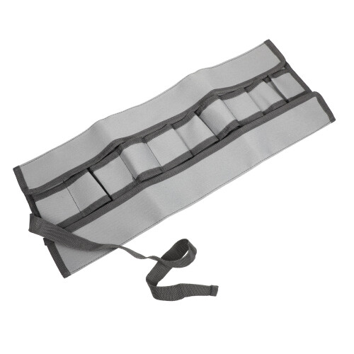 2Pcs Grey Canvas Tool Organizer Bag Multi-Slot Rolling Gardening Pouch 2