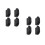 8Pcs Black Sliding Window Stopper Plastic Child Limiting Locks 4