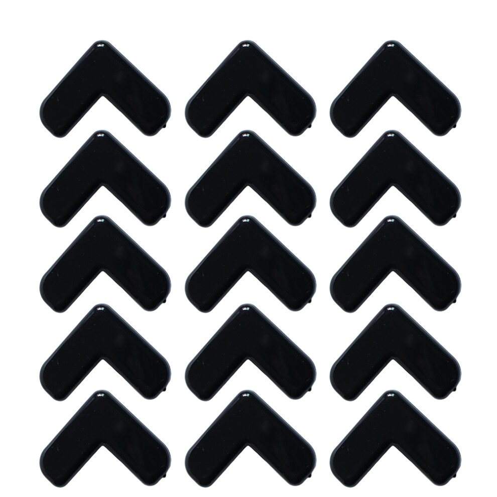 Happyyami 40Pcs Black Silicone Corner Protectors Simple Design For Kid Safety