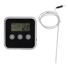 Innovatives Küchenthermometer mit Timer-Sonde für präzises Kochen, Einheitenumrechnung und professioneller Multifunktionstaste, ideal für Fleisch.
