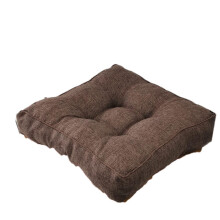 Cojín cuadrado para asiento, almohadas cuadradas para el suelo, de lino, con relleno extra, 45 x 45 cm, para sofá, silla o suelo, de salón,