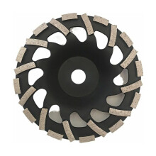 Mola diamantata efficiente per calcestruzzo, muratura, massetto, asfalto, platorello da 180 mm con foro da 22,23 mm, adatta per costruzioni abrasive