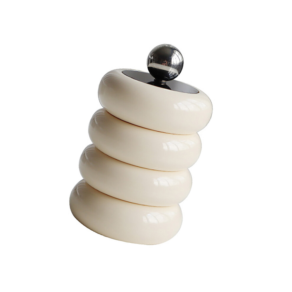 Cotton Swabs Dispenser, High-Quality Materials Nordic Style Qtip Holder with Sealing Lid for Bathroom Vanity Storage