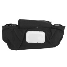 Large Capacity Baby Stroller Bag with Cup Holder - 30x10x16cm Black