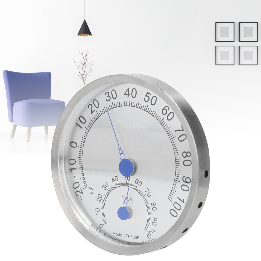 Rundes Thermometer aus Edelstahl, wasserdicht,