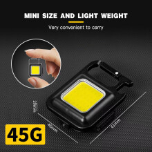 Luce da lavoro LED mini portatile ricaricabile USB con apribottiglie, 500mAh