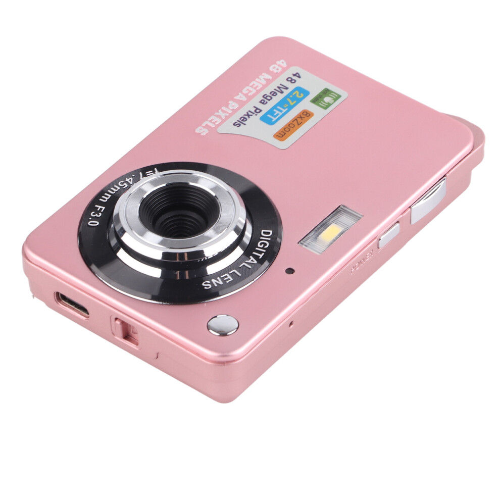 4K 48Mp Digital Camera 2.7" Lcd 8X Zoom Anti-Shake Vlogging Pink 7891380876506