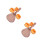 2Ensembles Porte Snacks Résine Coloré Balai Pour 4