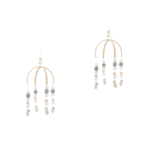 2Pièces Mobile Bébé En Bois Avec Carillons Suspendus 2