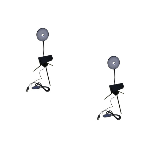 2Pièces Lumière De Remplissage USB Trépied Noir Usage 2