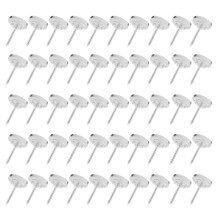 50/100Pcs Big Head Push Pin Plastic Flat Head-White 50 pieces