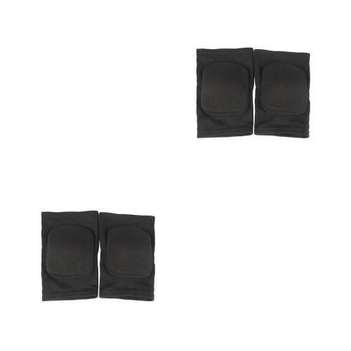 4Pièces -Genoux Éponge Noir Respirant Support 2