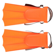 3Pièces Palmes Natation Enfant Orange Eva PVC Légères Antidérapantes