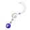 3Pièces Charms Œil Alliage Cristal Suspension Décor 1