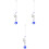 3Pièces Charms Œil Alliage Cristal Suspension Décor 5