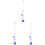 3Pièces Charms Œil Alliage Cristal Suspension Décor 4