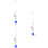 3Pièces Charms Œil Alliage Cristal Suspension Décor 9