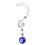 3Pièces Charms Œil Alliage Cristal Suspension Décor 2