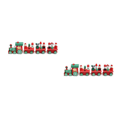 2Pièces Train De Rouge Décoration Et Jouet Enfant 1