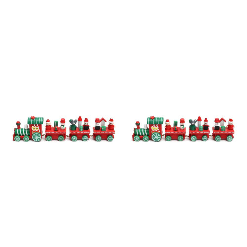 2Pièces Train De Rouge Décoration Et Jouet Enfant 2