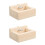 2Pièces En Bois Beige Pour Hamster Assiette Durable Lavable 6