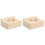 2Pièces En Bois Beige Pour Hamster Assiette Durable Lavable 3