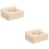 2Pièces En Bois Beige Pour Hamster Assiette Durable Lavable 7