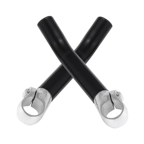 2Pièces Grip Poignées Guidon Noir Métal Durable Optimisé 1