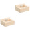 2Pièces En Bois Beige Pour Hamster Assiette Durable Lavable 4
