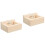 2Pièces En Bois Beige Pour Hamster Assiette Durable Lavable 5