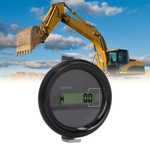 Excavator Hour Meter Remote LCD 0-99999.9H 12V‑36V
