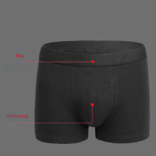 Herren Schwarz Baumwollunterwäsche 4XL US XXL Hoch elastisch, schnell trocknend