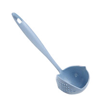 Versatile Kitchen Ladle With Microwave Safe Feature, Space Saving Hanging Hole For Convenient Storage, Blue