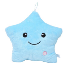 Safe for Kids Plush Pillows, Glowing LED Night Light with Musical Lullaby, Creative Twinkle Star Decorative Pillow for Toddlers