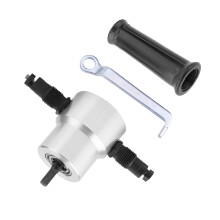 Drill Attachment Metal Cutter, Multi-Directional Cutting for Stainless Steel Sheet, Iron Sheet, and Aluminum, Compatible with 8mm Drills