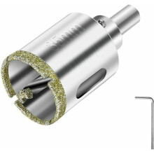 Effektiv hulskærer, diamanthulsav til keramikboring og glasboring, 35 mm diamantbelagt bor med trekantet skaft, hurtig og pålidelig