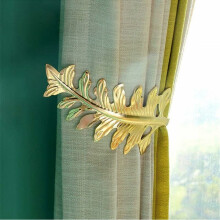 Fermacravatte per tende, clip per tende creative a torsione in lega di zinco, 2 fermatende decorativi a foglia per finestre di casa e ufficio, la
