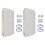 2PCS Chicken Feeding Troughs Hanging Feeder Waterer Bowl-White 1