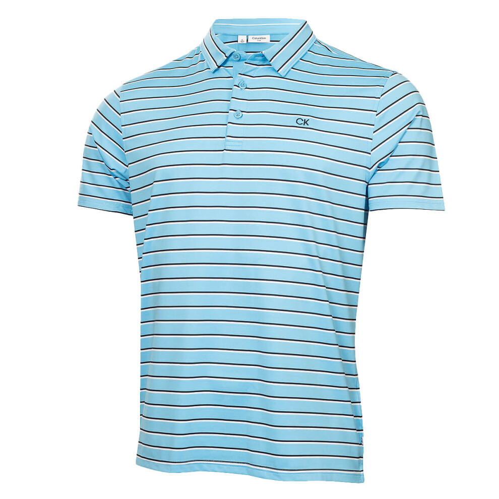 Calvin Klein (Xl, Aquarius) Mens Winchester Moisture Wicking Breathable Golf Polo Shirt Not,Specified