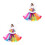 2Pièces Jupe Tutu Multicouche Arc-En- Tulle Élastique 7